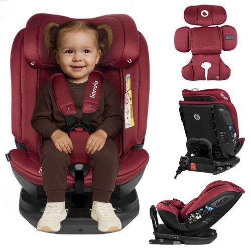 Lionelo Bastiaan RWF i-Size Kindersitz 0-36 kg ISOFIX 360° Autositze Kinderautositze - Rot