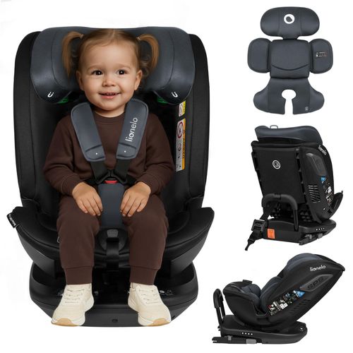 Lionelo Bastiaan RWF i-Size Kindersitz 0-36 kg ISOFIX 360° Autositze Kinderautositze - Grau