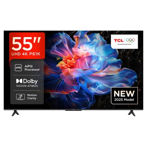 TCL »55P61K« 55 Zoll Direct LED TV, 4K HDR Fernseher, Smart TV