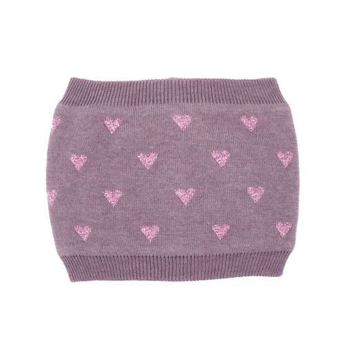 Loop MAXIMO, Baby, lila (elderberry), Strick, Materialmix, mehrfarbig, casual, Modetücher, Wollanteil, wärmend, gefüttert, Glitzer-Details