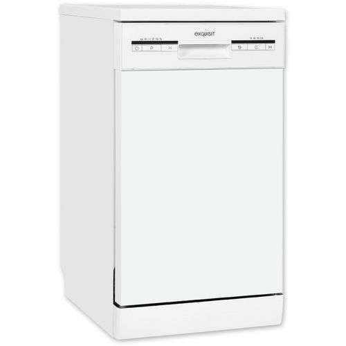 EXQUISIT Standgeschirrspüler "GSP9109-030E weiss", Energieeffizienz: E (A-G), weiß, B:44,8cm H:84,5cm T:60cm, Geschirrspüler