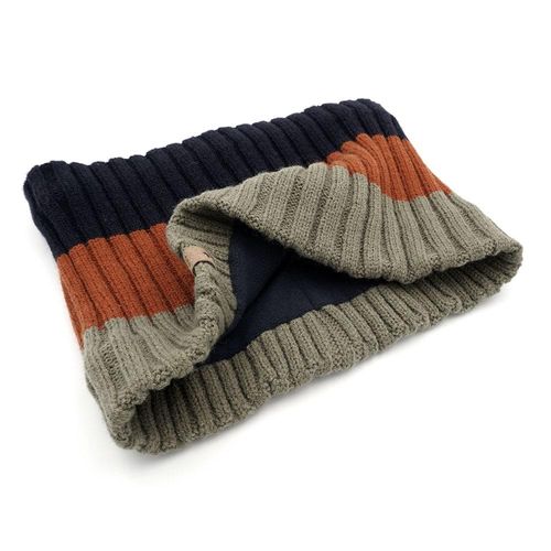Loop MAXIMO, Baby, Gr. 2, blau (navy, multicolor), Strick, Materialmix, colorblocking, casual, Modetücher, Materialmix, gefüttert, wärmend