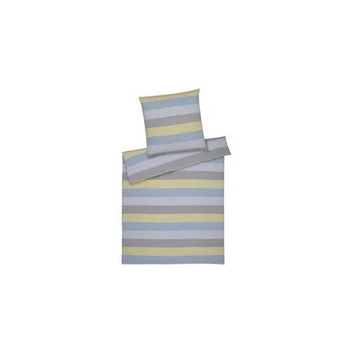 Bettwäsche ELEGANTE "Glee", gelb (sonne), B/L: 155cm x 220cm, 1 Stk., 1 Stk., Halbleinen, B/L: 80cm x 80cm, 2 Stk., Halbleinen, Obermaterial: 50% Baumwolle, 50% Leinen, Bettwäsche, Bettwäsche, angenehmes Hautgefühl