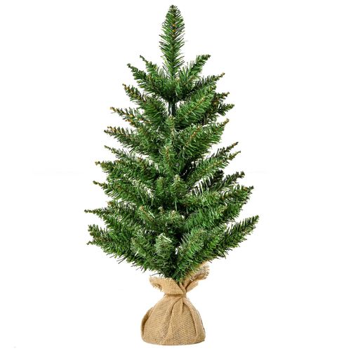 HOMCOM Weihnachtsbaum PVC, 100%Leinen, Zement