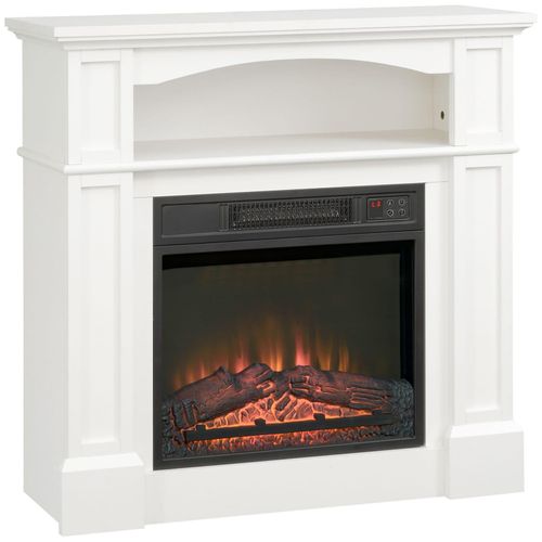 HOMCOM Elektrokamin Metall, Hartglas