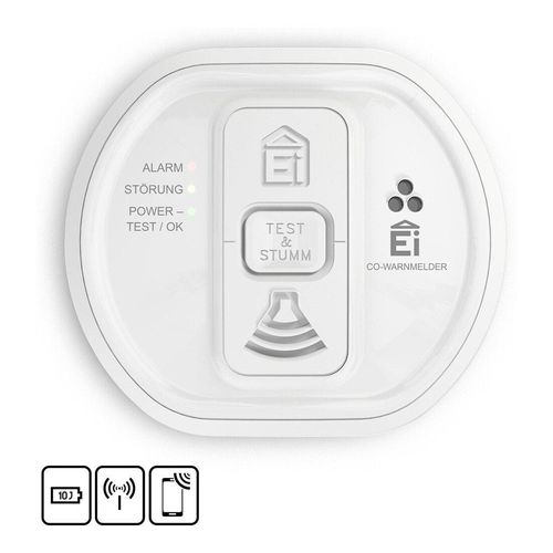 Ei Electronics Kohlenmonoxidwarnmelder 10-Jahres Batt.Funk Ei208iW-3XD ; Ei Eletronics)