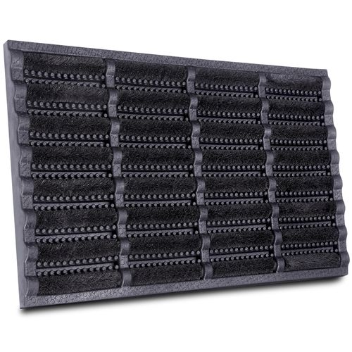 NYVI Outdoor Fußmatte KokosGUARD - Wetterfest, Rutschfest, Robust - Fußabtreter mit Kokosbürsten - Schmutzfangmatte für Außen & Innen Farbe:Schwarz;Größe:40x60 cm