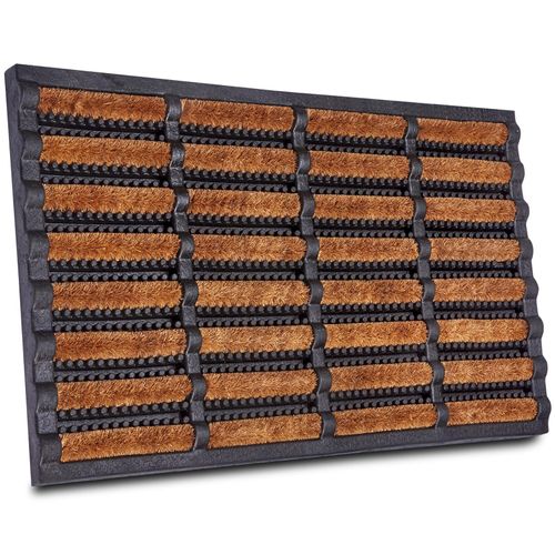 NYVI Outdoor Fußmatte KokosGUARD - Wetterfest, Rutschfest, Robust - Fußabtreter mit Kokosbürsten - Schmutzfangmatte für Außen & Innen Größe:40x60 cm;Farbe:Kokos