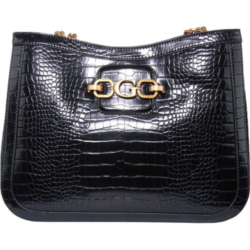 Guess Hensely Girlfriend Frauen Synthetik Kroko Druck Tote Tasche Schwarz – EINHEITSGRÖSSE / Schwarz Image