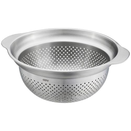 Gefu Seiher Premio , Edelstahl , Metall , 26.5x9.5x23 cm , stapelbar , Kochen, Küchenhelfer, Küchensiebe