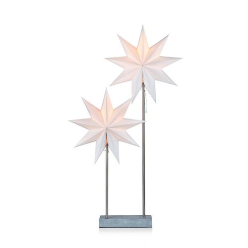 Markslöjd Dekostern , Weiß , Papier, Metall , Stern , Stern , 46x80x14 cm , CE EN 14786 , zum Hängen , Dekoration, Weihnachtsdekoration, Adventssterne