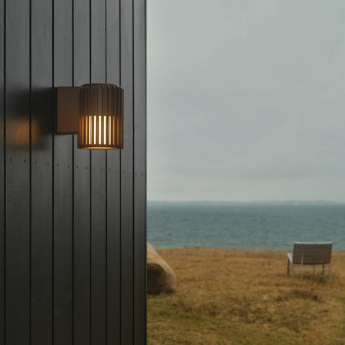 Außenwandleuchte Aludra Seaside, Aluminium, braun metallic