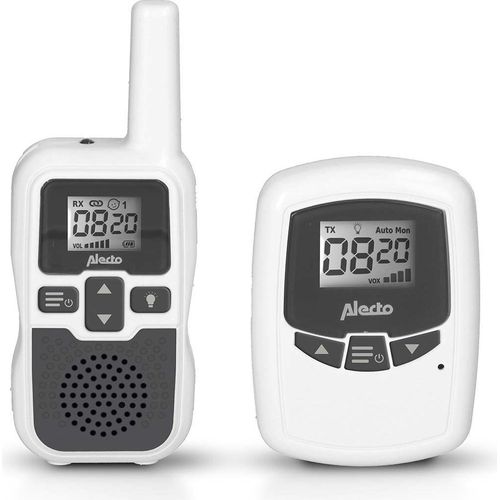 Alecto DBX-80 - Babyphone mit Reichweite von bis zu 3.000 Metern, weiß/anthrazit