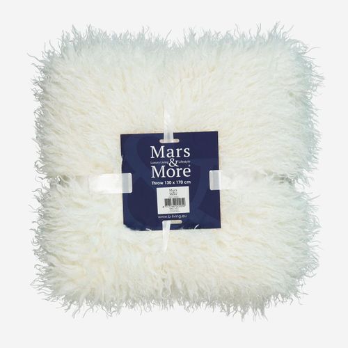 Cremefarbene Decke aus Kunstfell 130x170cm