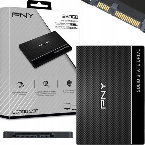 Ssd Pny Cs900 250Gb 2.5Inch Sata Iii Sehr Leise Niedriger Stromverbrauch Ruggedised