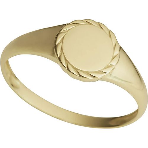 Siegelring FIRETTI "Schmuck Geschenk Gold 333 Damenring Goldring Kreis / rund" Gr. 17, gold (gelbgoldfarben), Fingerringe, Damen, 17, Gelbgold 333, 1,7mm, Siegelring