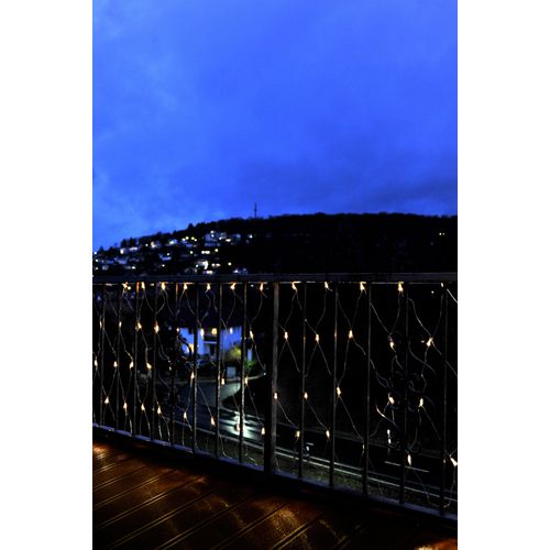 KONSTSMIDE Lichternetz "Weihnachtsdeko aussen", transparent, Dioden 160 Stk. Flammen 160 Stk., Gesamtlänge 7m, Lichterketten, Microlight Lichternetz, 160 klare Birnen