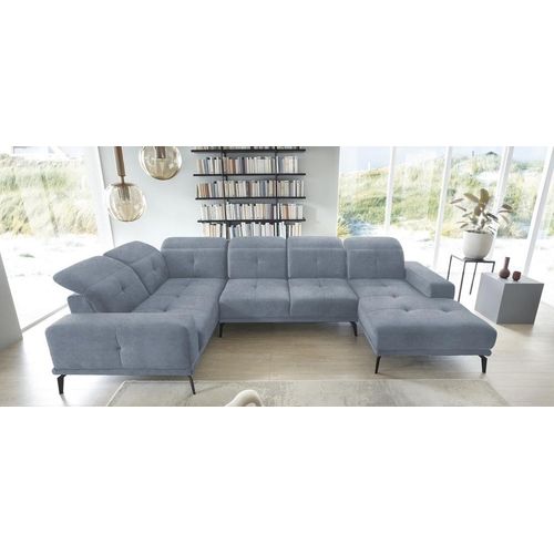 Modernes Ecksofa NEVIRO mit verstellbaren Kopfstützen