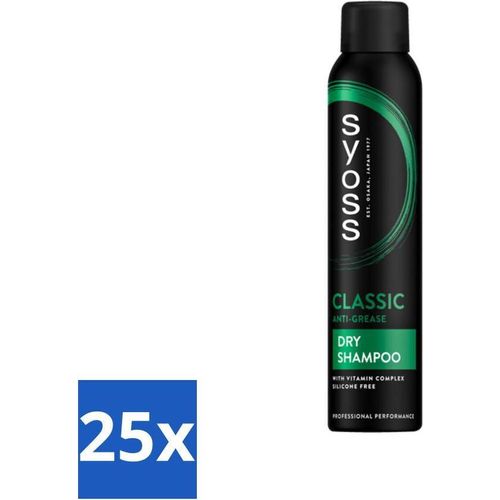 SYOSS AntiGrease Trockenshampoo – Shampoo – Langanhaltendes Styling – 200 ml - Vorteilspack - 25 Stücke