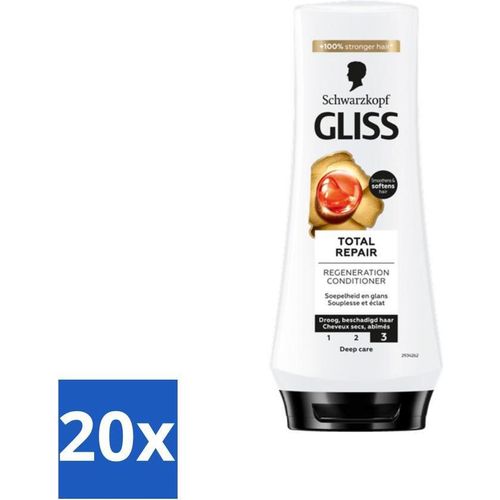 Gliss Hair Repair Conditioner für vollständige Wiederherstellung - 200 ml - Vorteilspack - 20 Stücke