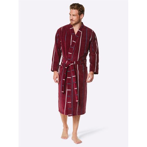 Bademantel Gr. 56, rot (rostrot), 56/58, Baumwoll-Mix, Hausmäntel