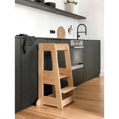 tiSsi Lernturm Felix , Eiche , Holz , Eiche , massiv , 40x91x45 cm , Made in Europe , Babymöbel, Hochstühle & Zubehör, Lerntürme
