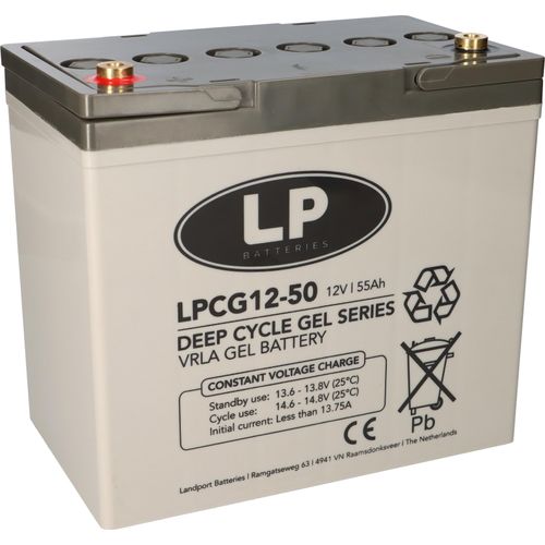 Landport LPCG12-50 VRLA GEL Akku 12V 50Ah wartungsfrei
