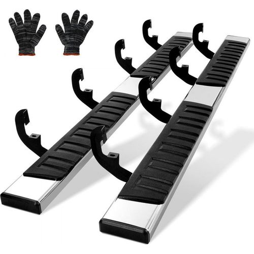 Trittbretter - 6-Zoll Trittbretter für Chevy Silverado/GMC Sierra 1500/2500/3500HD, Crew Cab - Edelstahl Seitentrittbretter - 227 kg Tragkraft - 2-teilig.