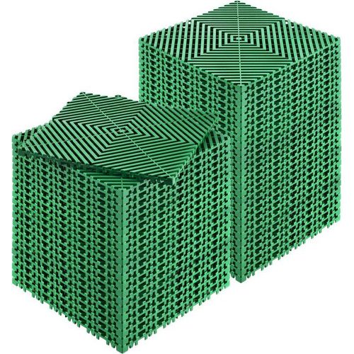 50 x Drainagematte Garage Bodenfliesen Ineinandergreifend 31x31cm - Hochwertige Garage Bodenbelag Lösungen