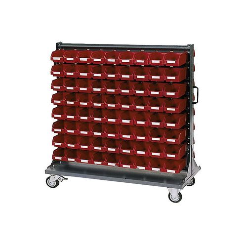 Lagerregal-Rollwagen, mit Sichtlagerkästen, Höhe 1065 mm kaiserkraft