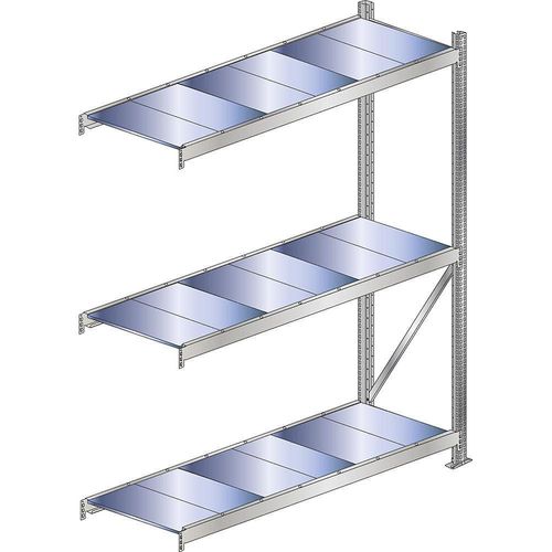 SCHULTE Weitspannregal, Fachlast 500 kg, HxBxT 2000 x 2000 x 500 mm, Anbauregal