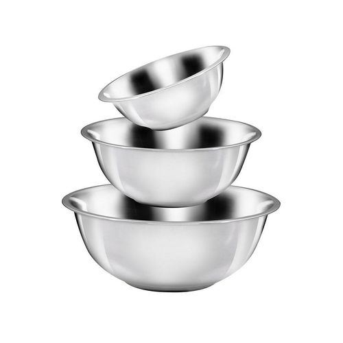 Schüssel KING, silber (silberfarben), Edelstahl, Schüsseln, Ø 28, 32 und 36 cm