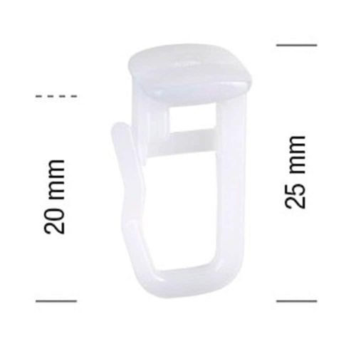 Gardinengleiter GARESA "Gleiter für Profil 363, 4 mm Maß" Gr. 1, weiß, 100 Stk., Gardinenbefestigungen, Gleiter für Profil 363 von Garesa