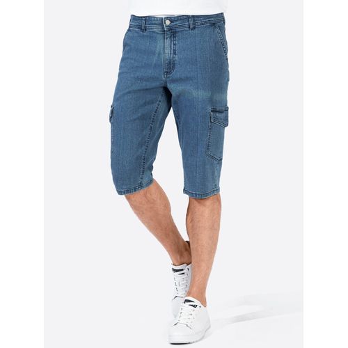 Jeansbermudas CATAMARAN, Herren, Gr. 50, Normalgrößen, blau (light blau, denim), 99% Baumwolle, 1% Elasthan, unifarben, kurz, Jeans