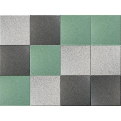 eurokraft basic Akustik-Wandfliese, HxB 300 x 300 mm, je 4 x petrol, hellgrau, dunkelgrau, VE 12 Stk