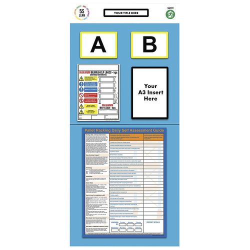 Regal-Infoboard Doppelmarkierung, Bewertung, HxB 2000 x 900 mm, blau kaiserkraft