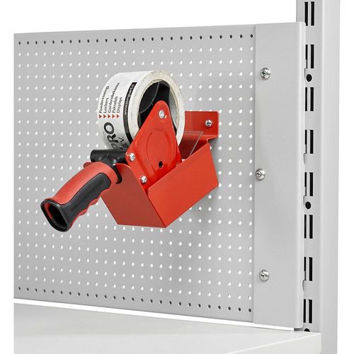 Halterung für Packband-Abroller, für Lochblechrückwand oder wandmontierbar, für Bandbreite bis 50 mm kaiserkraft