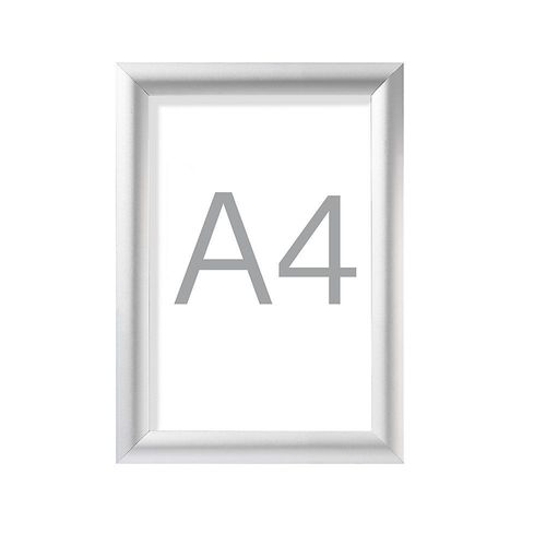 Design-Klapprahmen, Aluminiumprofil, silber eloxiert, VE 2 Stk, DIN A4, HxB 328 x 241 mm kaiserkraft