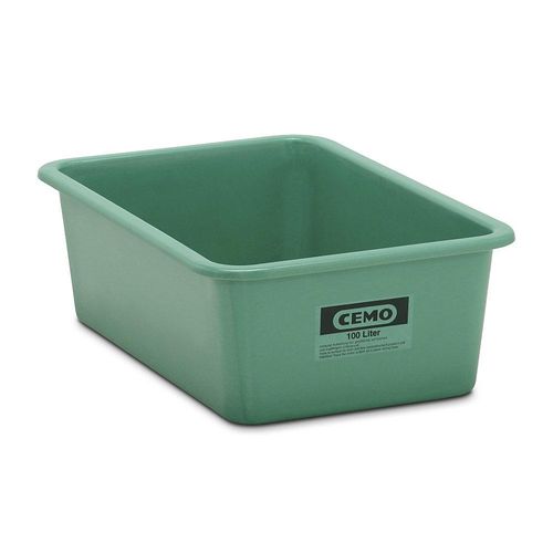 CEMO Großbehälter aus GfK, Inhalt 100 l, LxBxH 872 x 571 x 284 mm, grün