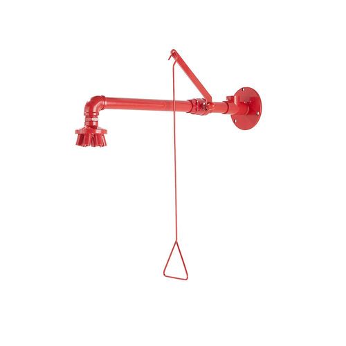 Körper-Notdusche, HxT 600 x 685 mm, rot kaiserkraft