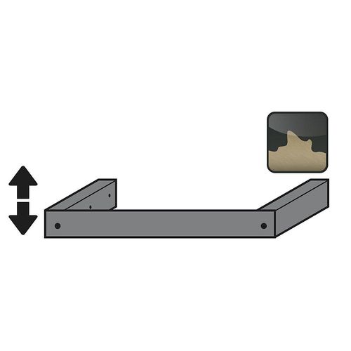 asecos Justiervorrichtung, inkl. Sockelblende, für Gefahrstoffschrank 2-türig, Breite 900 mm