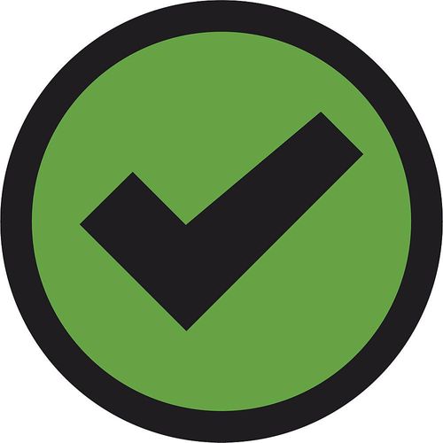 SMIT VISUAL Magnetfolie CHECK, Ø 50 mm, VE 20 Stk, grün / rot