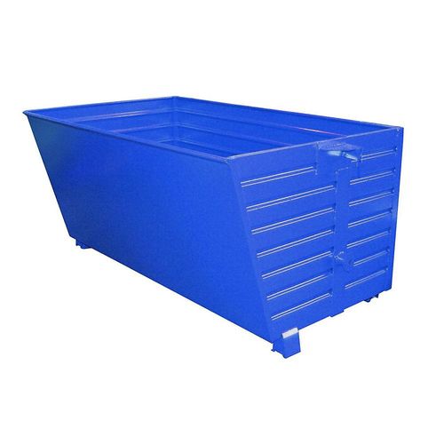 eurokraft pro Kippbehälter, stapelbar, Volumen 2 m³, blau RAL 5010
