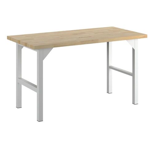 Werkbank, Baukastensystem, Basis, ohne Unterbauten, Breite 1500 mm, lichtgrau kaiserkraft