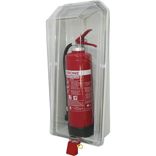 Feuerlöscherbox, transparent, für Löscher 3/4/6 kg, HxBxT 640 x 300 x 210 mm kaiserkraft