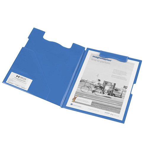 magnetoplan Klemmbrett-Mappe, DIN A4 Format, VE 3 Stk, blau