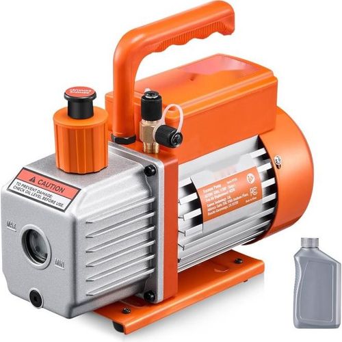 Vakuumpumpe 4 CFM HVAC - 1-stufige Drehschieber-Vakuumpumpe - Hochleistungs-Vakuum Pump für HVAC-Systeme