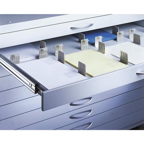 C+P Schubladenteiler, Fachteiler, VE 42 Stk, für DIN Formate