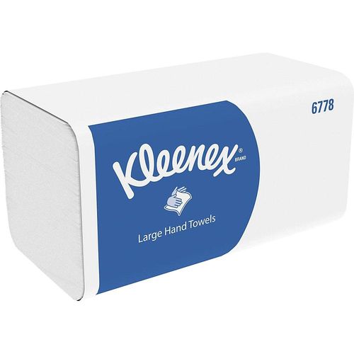 Kimberly-Clark Kleenex Faltpapierhandtücher V-Faltung, 2-lagig, weiß, VE à 1860 Stk