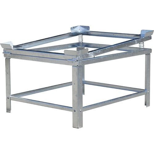 eurokraft pro IBC-Restentleerer, mit Grundgestell, feuerverzinkt